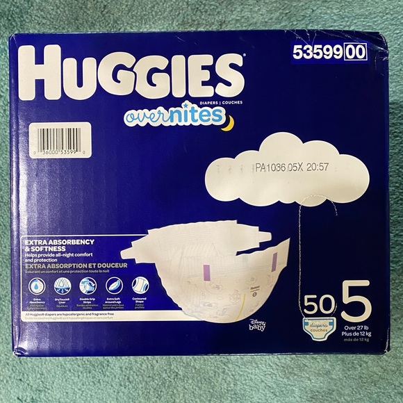 🆕 Huggies OVERNIGHT Diapers Sz 5 - Picture 3 of 3